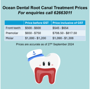 ocean dental root canal treatment costs